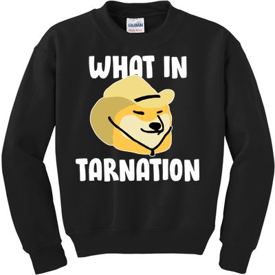 Doge What In Tarnation Kids Sweatshirt