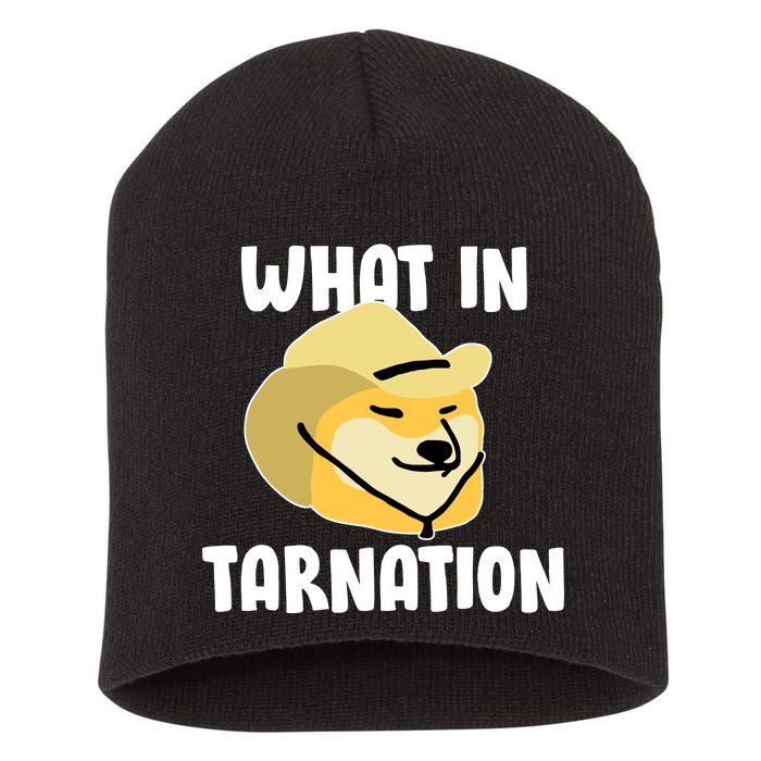 Doge What In Tarnation Short Acrylic Beanie