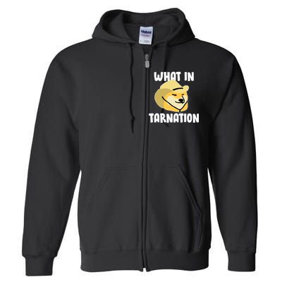 Doge What In Tarnation Full Zip Hoodie