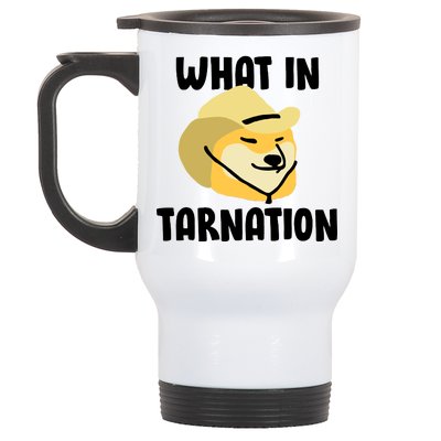 Doge What In Tarnation Stainless Steel Travel Mug