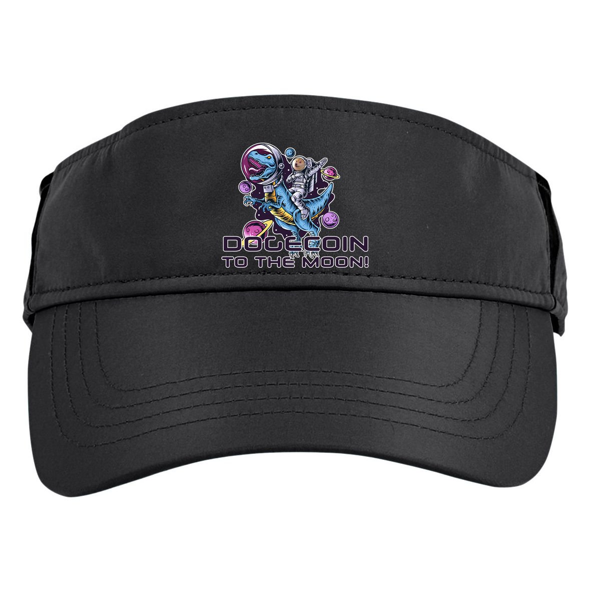 Dogecoin Crypto Currency Doge Dinosaur Adult Drive Performance Visor