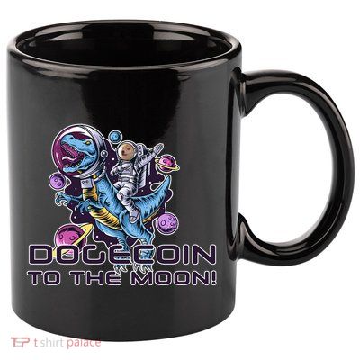 Dogecoin Crypto Currency Doge Dinosaur 11oz C Handle Ceramic Mug