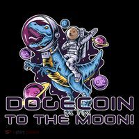 Dogecoin Crypto Currency Doge Dinosaur Poster