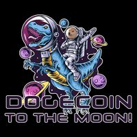 Dogecoin Crypto Currency Doge Dinosaur Zip Tote Bag