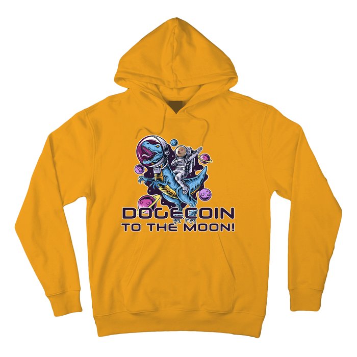 Dogecoin Crypto Currency Doge Dinosaur Hoodie