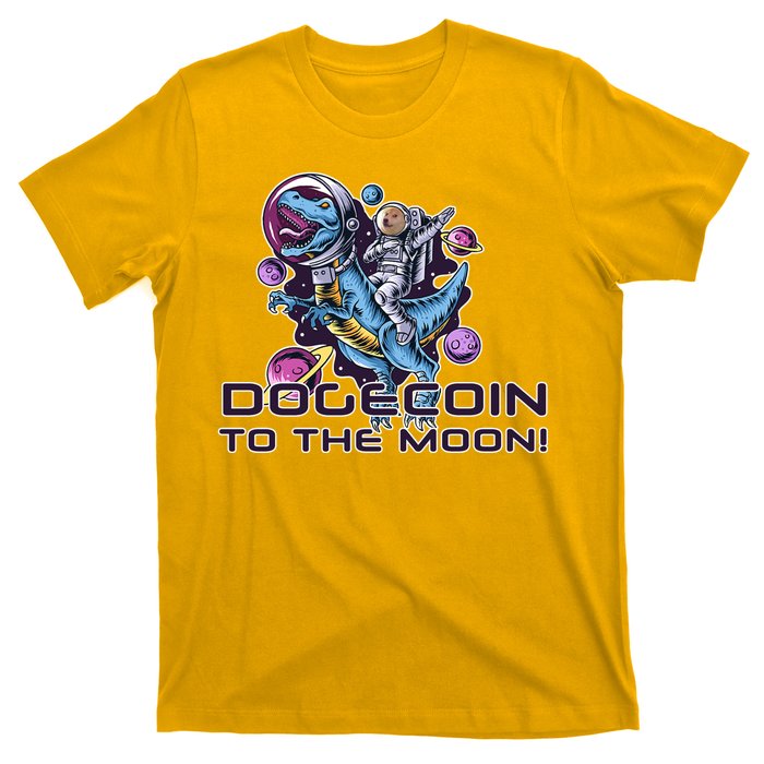 Dogecoin Crypto Currency Doge Dinosaur T-Shirt