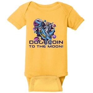 Dogecoin Crypto Currency Doge Dinosaur Baby Bodysuit