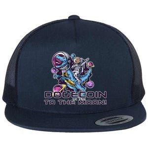 Dogecoin Crypto Currency Doge Dinosaur Flat Bill Trucker Hat