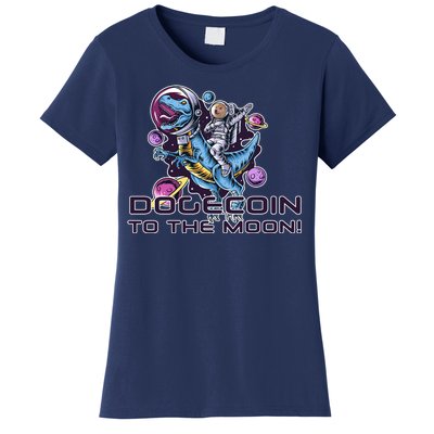 Dogecoin Crypto Currency Doge Dinosaur Women's T-Shirt