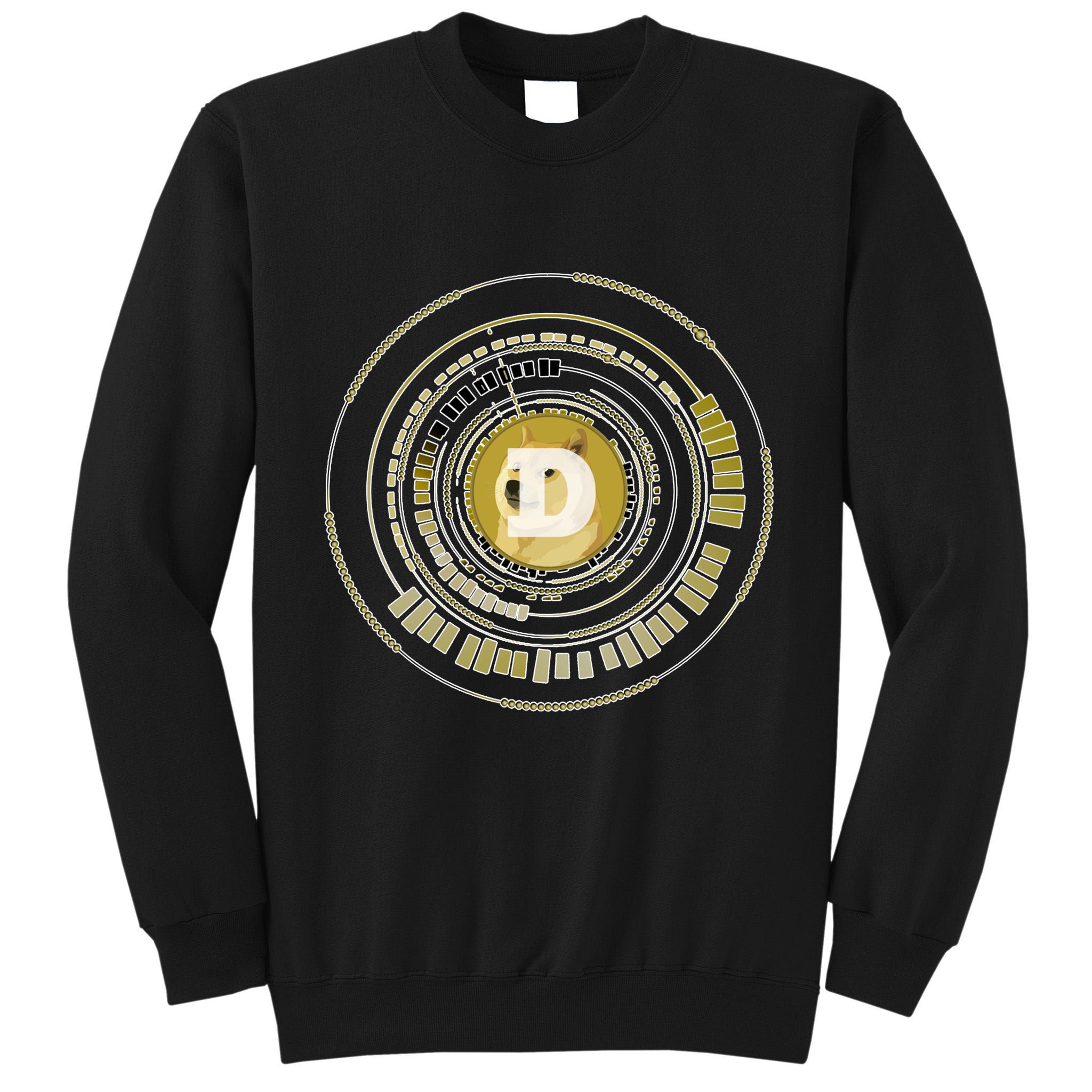 Dogecoin Cryptocurrency Crypto Gold Logo Tall Sweatshirt