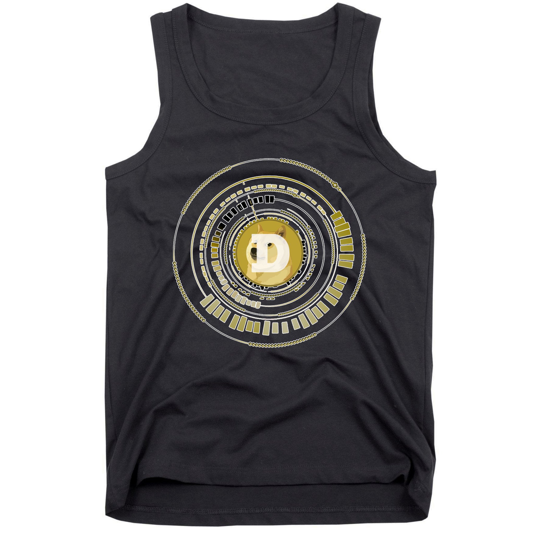 Dogecoin Cryptocurrency Crypto Gold Logo Tank Top