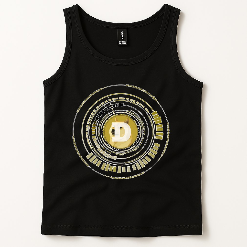 Dogecoin Cryptocurrency Crypto Gold Logo Tank Top