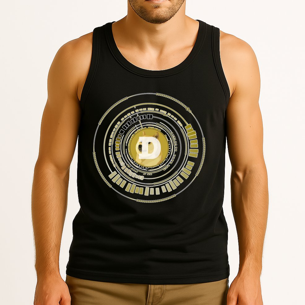 Dogecoin Cryptocurrency Crypto Gold Logo Tank Top