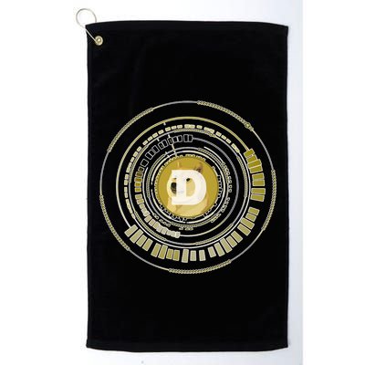 Dogecoin Cryptocurrency Crypto Gold Logo Golf Towel