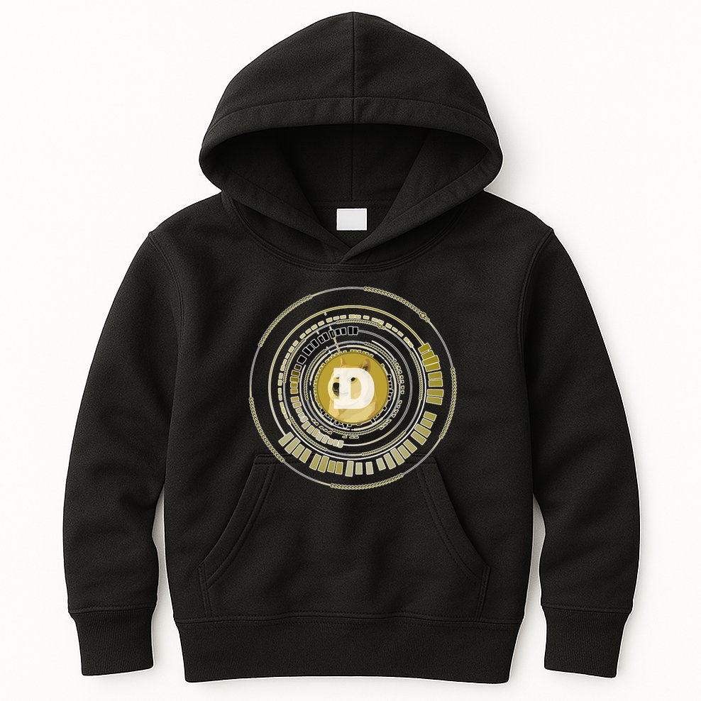 Dogecoin Cryptocurrency Crypto Gold Logo Kids Hoodie