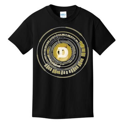 Dogecoin Cryptocurrency Crypto Gold Logo Kids T-Shirt