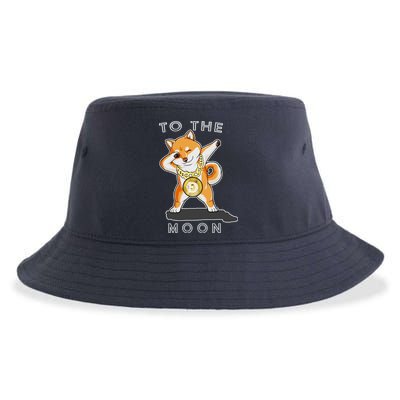 Dogecoin Dab To The Moon Sustainable Bucket Hat