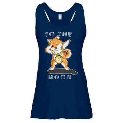 Dogecoin Dab To The Moon Ladies Essential Flowy Tank