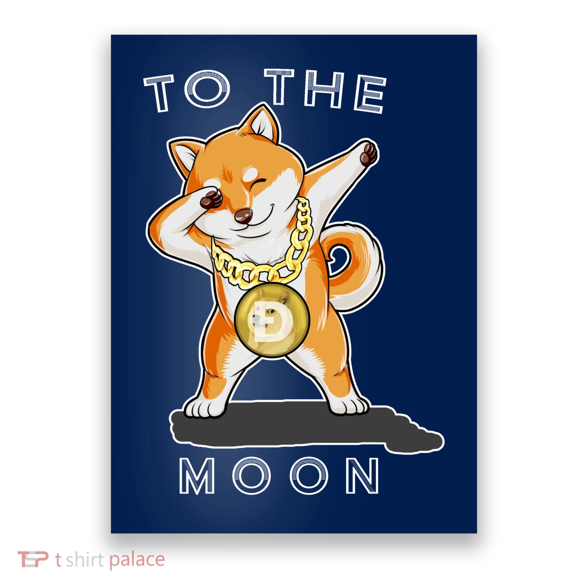 Dogecoin Dab To The Moon Poster
