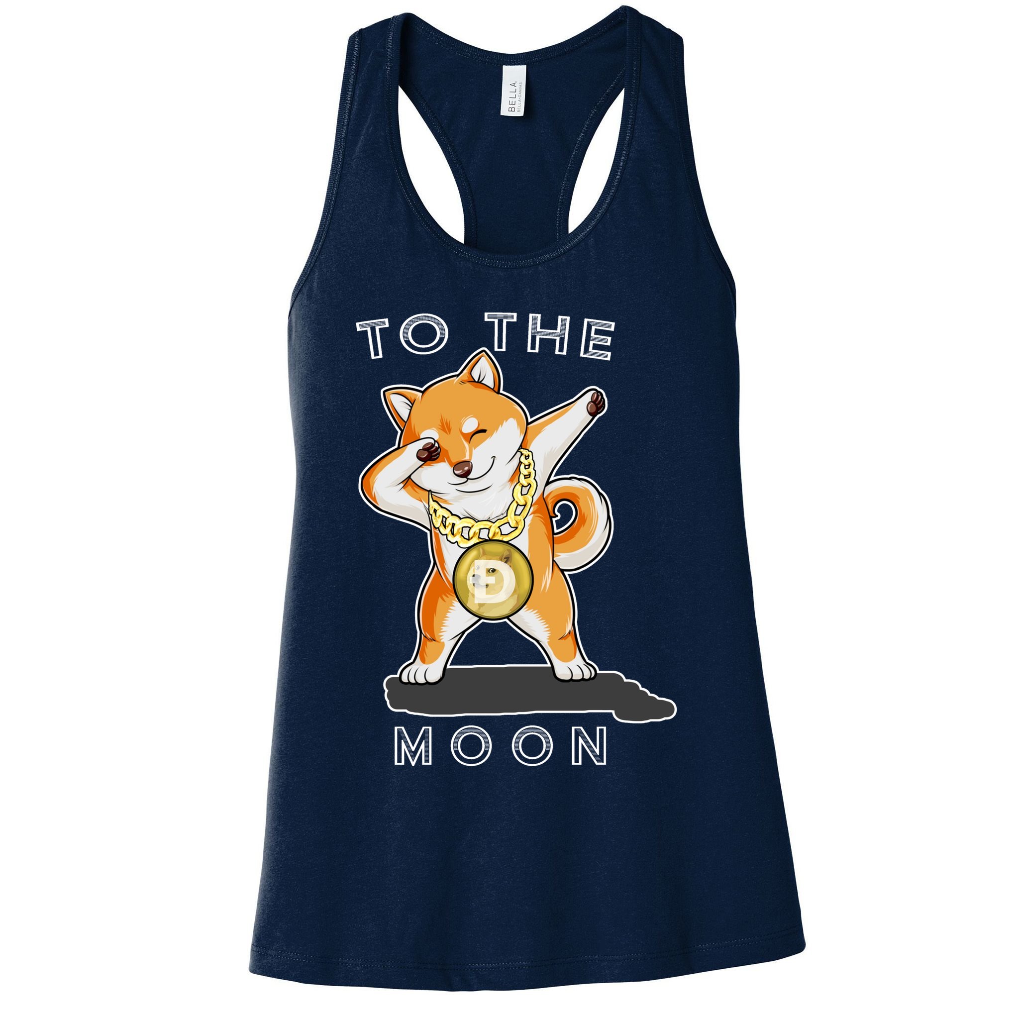 Dogecoin Dab To The Moon Womens Tank Top