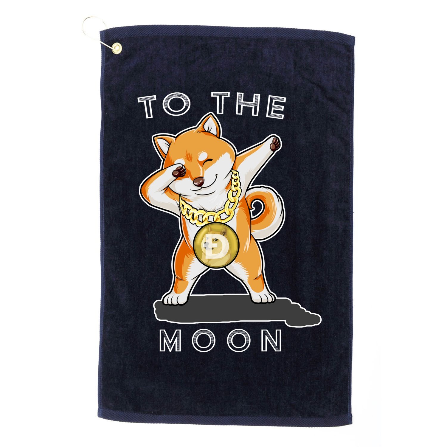 Dogecoin Dab To The Moon Golf Towel
