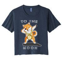 Dogecoin Dab To The Moon Women's Crop Top Tee