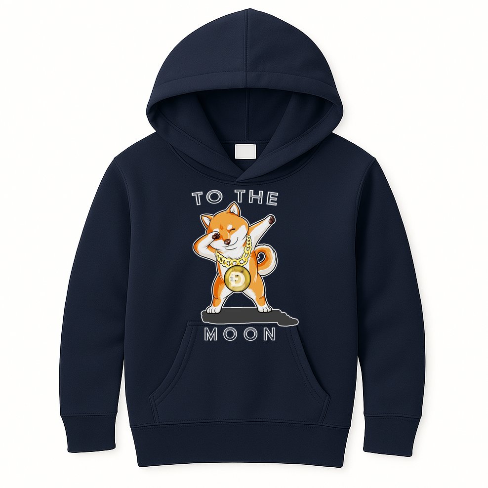 Dogecoin Dab To The Moon Kids Hoodie