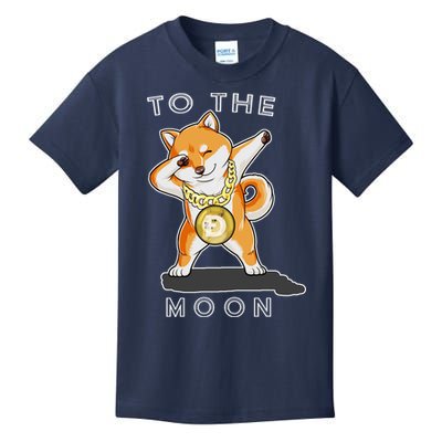 Dogecoin Dab To The Moon Kids T-Shirt