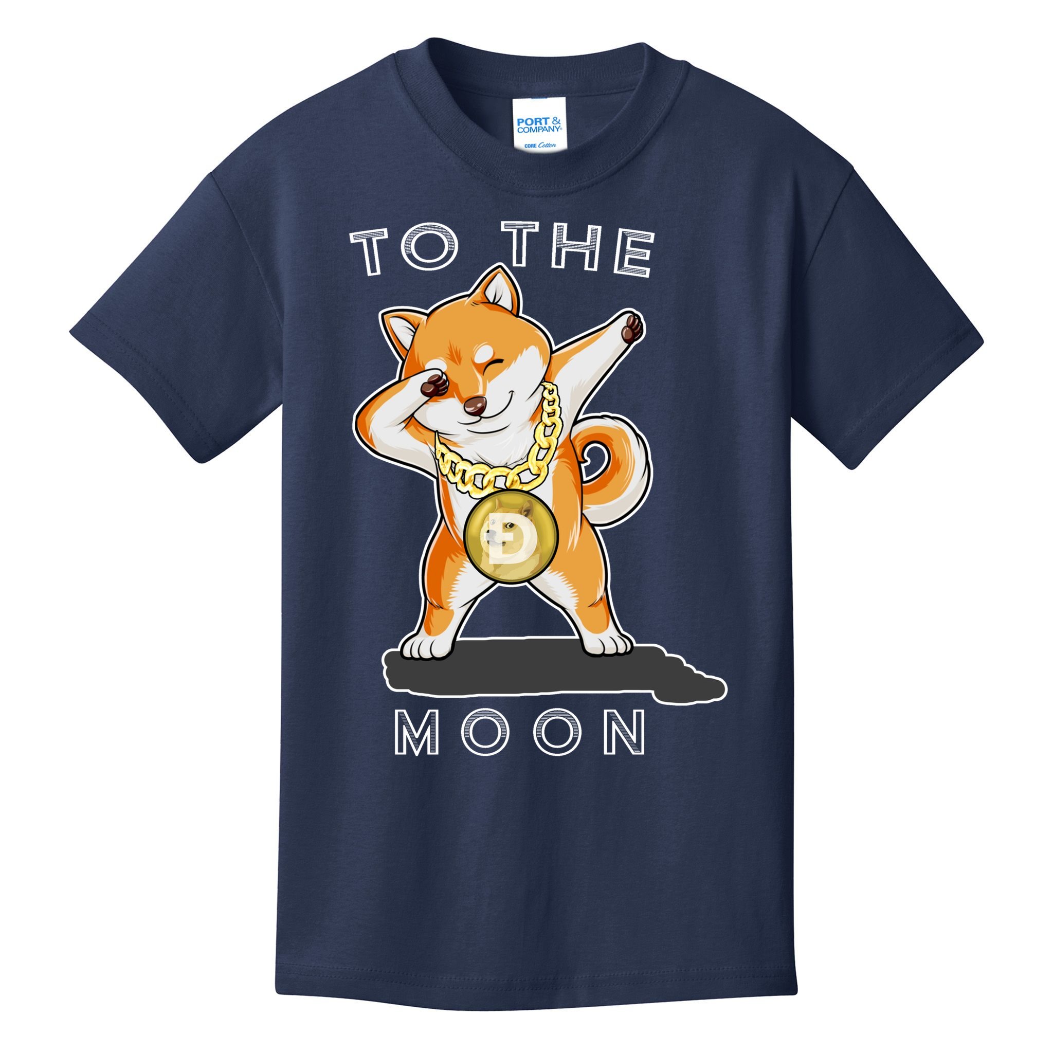 Dogecoin Dab To The Moon Kids T-Shirt