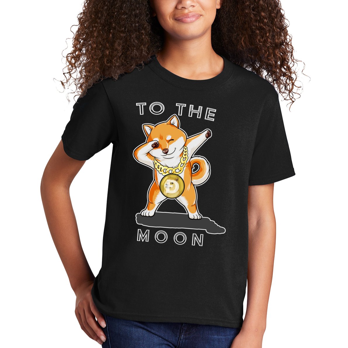 Dogecoin Dab To The Moon Kids T-Shirt