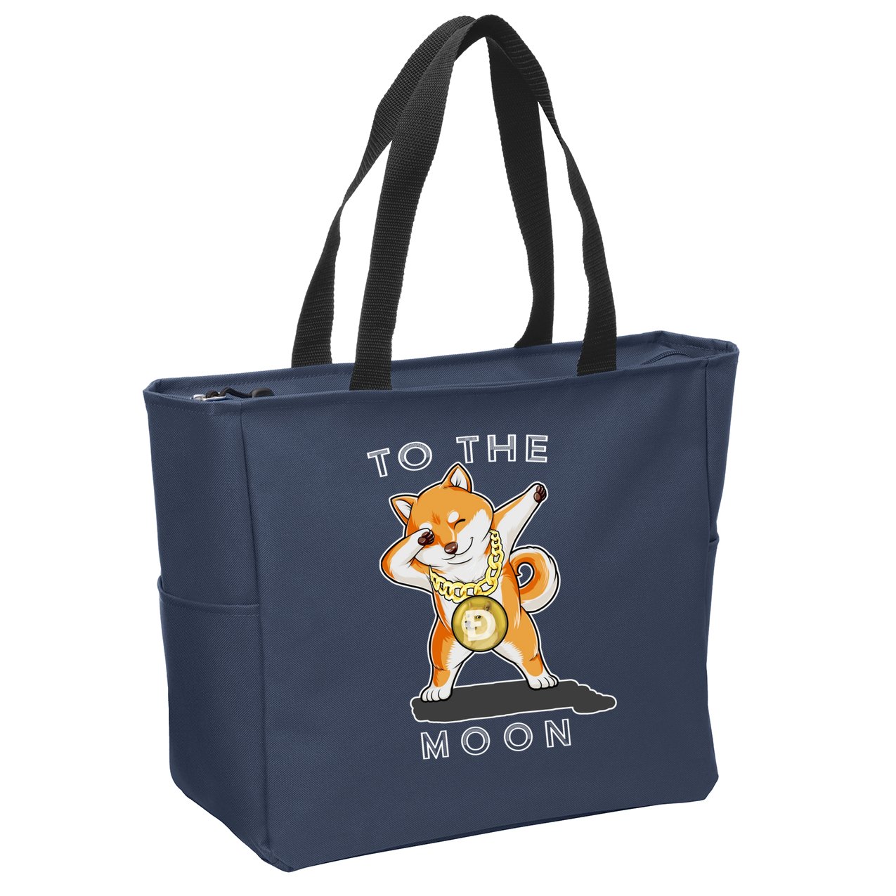 Dogecoin Dab To The Moon Zip Tote Bag