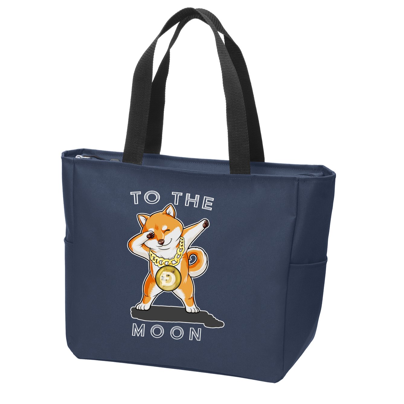 Dogecoin Dab To The Moon Zip Tote Bag