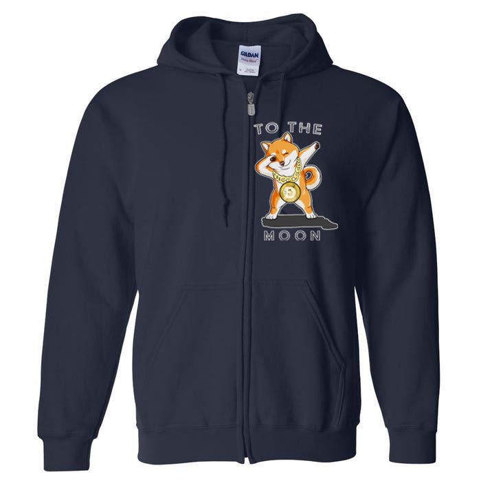 Dogecoin Dab To The Moon Full Zip Hoodie