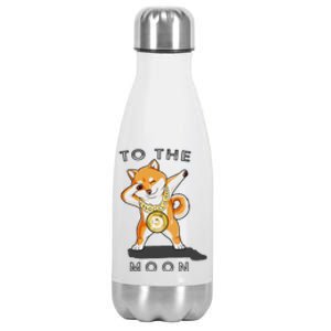 Dogecoin Dab To The Moon Stainless Steel Insulated Water Bottle