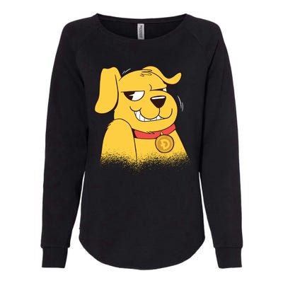 DogeCoin Dog Womens California Wash Sweatshirt