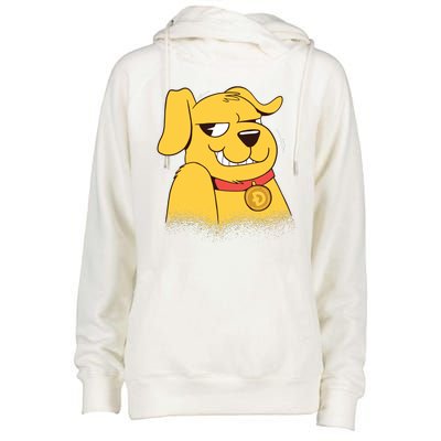 DogeCoin Dog Womens Funnel Neck Pullover Hood