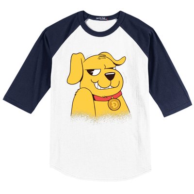 DogeCoin Dog Baseball Sleeve Shirt