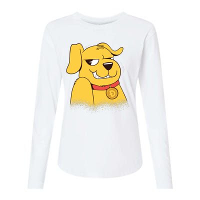 DogeCoin Dog Womens Cotton Relaxed Long Sleeve T-Shirt