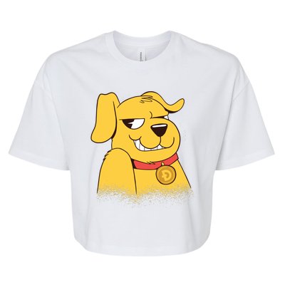 DogeCoin Dog Bella+Canvas Jersey Crop Tee