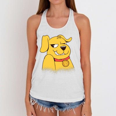 DogeCoin Dog Women's Knotted Racerback Tank