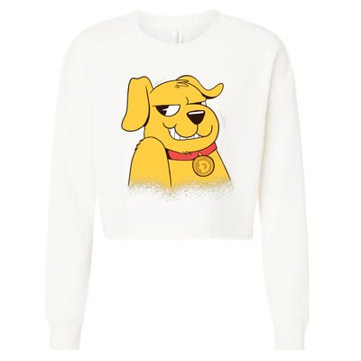 DogeCoin Dog Cropped Pullover Crew