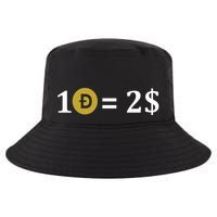 Dogecoin Equal 2 Dollars Doge Crypto Currency  Cool Comfort Performance Bucket Hat