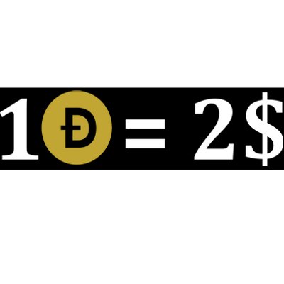 Dogecoin Equal 2 Dollars Doge Crypto Currency  Bumper Sticker