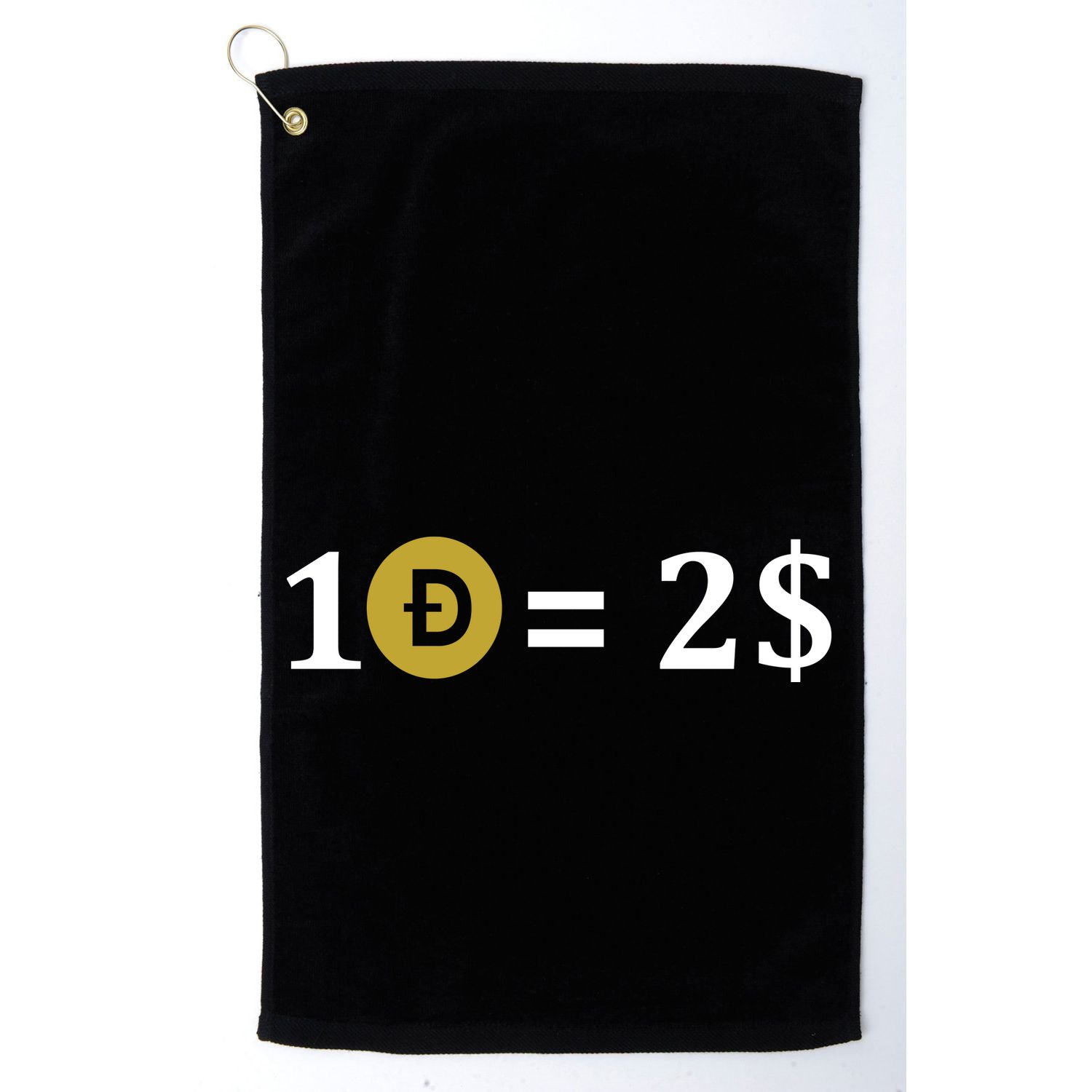 Dogecoin Equal 2 Dollars Doge Crypto Currency  Golf Towel