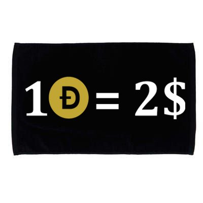 Dogecoin Equal 2 Dollars Doge Crypto Currency  Microfiber Hand Towel