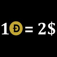 Dogecoin Equal 2 Dollars Doge Crypto Currency  Womens T-Shirt