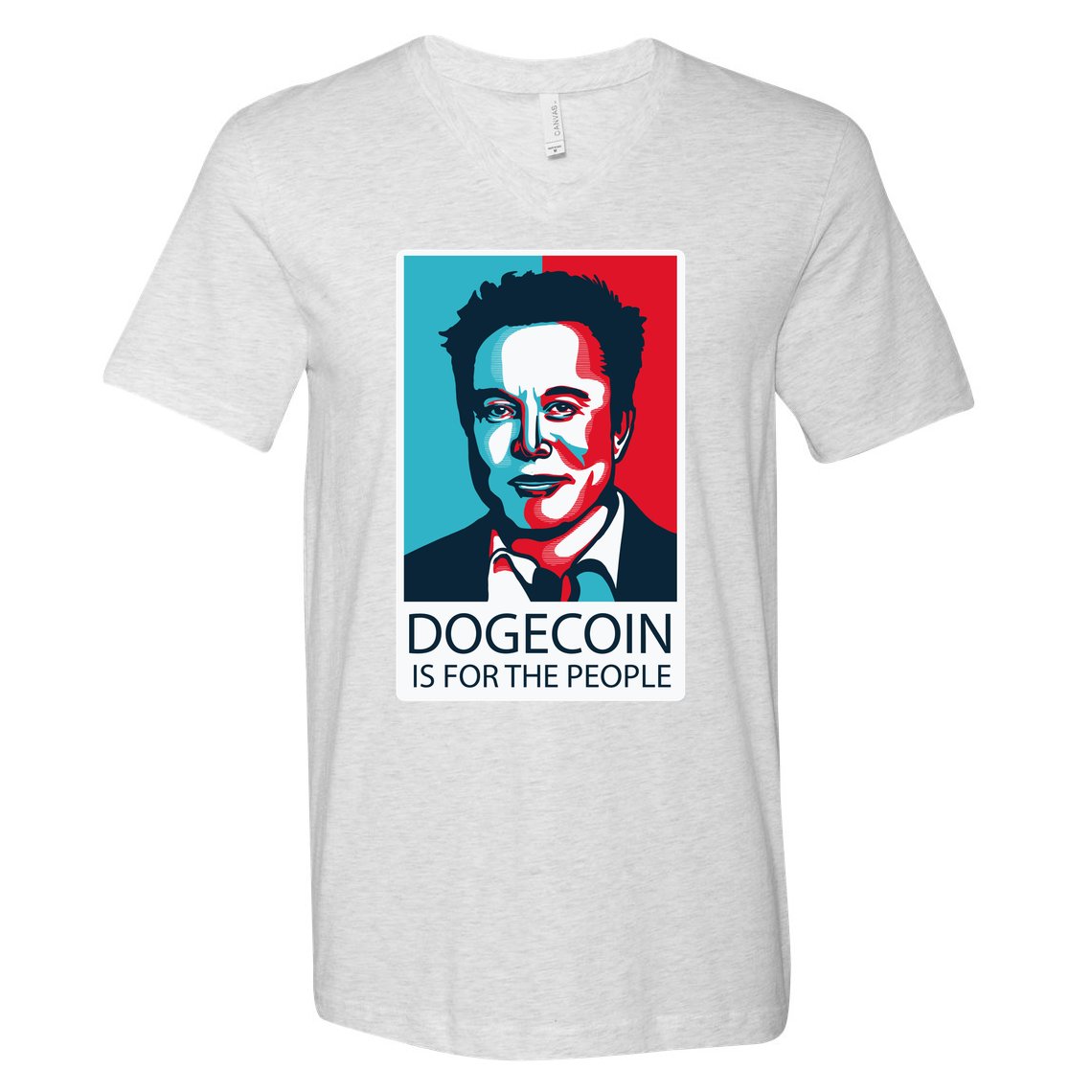 Dogecoin Is For The People Elon Musk V-Neck T-Shirt