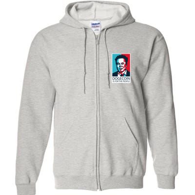 Dogecoin Is For The People Elon Musk Full Zip Hoodie