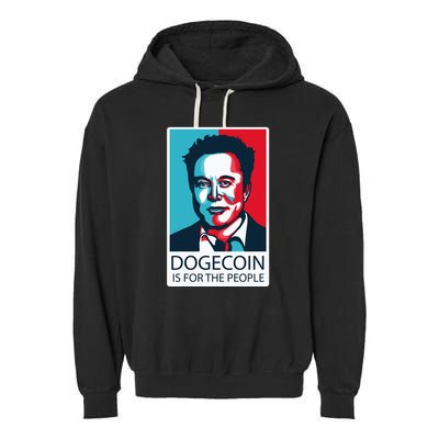 Dogecoin Is For The People Elon Musk Garment-Dyed Fleece Hoodie
