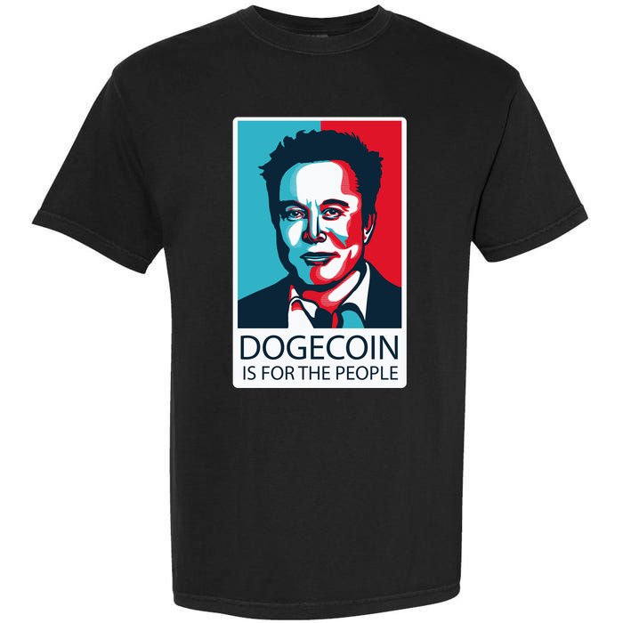 Dogecoin Is For The People Elon Musk Garment-Dyed Heavyweight T-Shirt